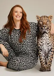 [Taking Shape] Taking Shape Lounge Animal Top Size 28 in Print / Grey Marle - Plus Size Women's Sleepwear Print / Grey Marle