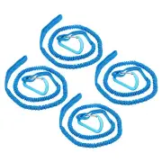 4pcs Kayak Paddle Leash Stretchable Paddle Lanyard Safety Rod Holder Tool Blue