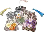 Floral Bookmarks - 105X/set Handmade Vintage Transparent Bookmarks - Elegant Aesthetic Clear Creative Making Kit, Beautiful for Scrapbooking, Party Favors, Journal