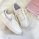 特價 NIKE AIR FORCE 1  女鞋  米白 珠光紫 星黛露紫 休閒鞋 DV7470-100