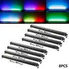 8PCS 144LED 3IN1 RGB Wall Wash Light Bar DMX Stage DJ Disco Beam Party Lights US