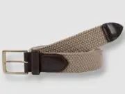 Dockers Men's Beige Braided Canvas Web Belt Size 36