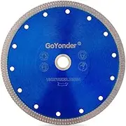 GoYonder Diamond Blade 7 inch Super Thin Diamond Saw Blade, Tile Blades 7" for Cutting Porcelain Tiles, Granite Marble Ceramics (7"-Blue)
