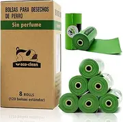 Mumoo Bear Dog Poop Bags, 8 Rolls/120 Counts Biodegradable Dog Waste Bags, Cat Litter Bags, Refill Rolls Unscented Compostable Bags, Leak-Proof, Easy Tear-Off