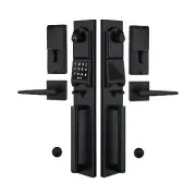 NEWBANG Left-Handed Matte Black Electronic Smart Handleset with Keypad Lock f...