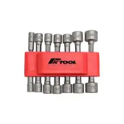14 Pcs of PK Tool Impact Nut Driver Set - 6.4mm 1/4 Inch Hex Shank Metric & SAE