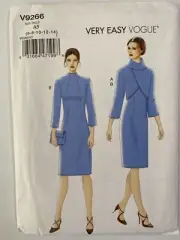 Vogue Sewing Pattern V9266 - Ladies Jacket and Dress - 6-14 - Uncut