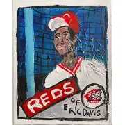 Eric Davis Original Acrylic on Canvas 8x10 by Sergio Santos @ElSantosWorld