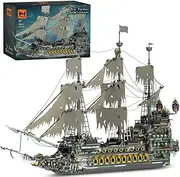 Reobrix 66037 Pirate Ship Building Block Set, The Flying Dutchman Ghost Ship Model Kit for Collection and Display, Building Toy for Teens and Adults, 5865 Pieces