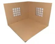 2 Sided Dollhouse Roombox w/Window| Dollhouse 1:12 Scale with Floor & Siding