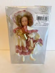 Vtg Kurt Adler Porcelain Doll Jocelyn Mostrom 6" Poseable New with Tag Toy