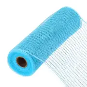 10 Inch Glitter Poly Burlap Mesh for Wreath Mesh Ribbon 10 Yard Sky Blue