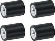 uxcell 4Pcs 15 x 20mm M5 Thread Female Rubber Mounts, Vibration Isolators, Replaces Anti Vibration Pads Flat Silent Block Base Block