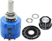 1Sets 5% 3590S 10K Multiturn Adjustable Potentiometer kit Wirewound Resistor 2W 3590S-2-103L+ knob Cap,5K Ohm