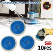 10PCS 4'' Wool Buffing Polishing Angle Grinder Wheel Felt Pad Buffer Buff Disc