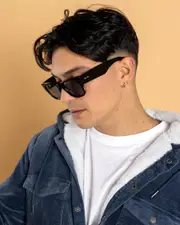 [Ray-Ban] Ray-Ban Men's Mega Wayfarer Sunglasses in Havana/Blue One Size Havana/Blue