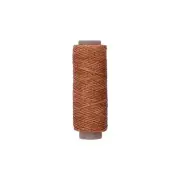 Coffee Leather Sewing Flat Wax Thread, 1mm, 164 ft / 50m
