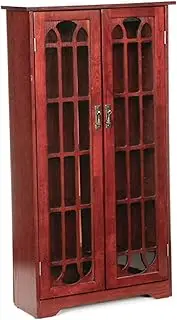 SEI Furniture Display Cabinet, Wood Glass, Cherry, 47.75" H x 26.25" W x 9.5" D