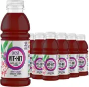 VIT HIT BOOST 500ml bottle x12 Berry, Rooibos Tea & Ginseng vitamin drink. Repla