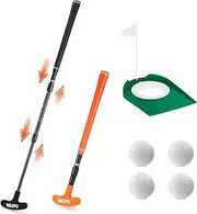 [welspo] Golf Putters for Men and Women Two-Way Kids Putter Mini Golf Putter with 2 Golf Putters, 4 Golf Balls for Right or Left Handed, Adjustable Length Golf Putter for Children, Teenagers and Adults