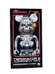 BE@RBRICK ENDOSKELETON T2 Ver. 400% Terminator 2 Figure Chrome Medicom Toy Japan