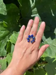 Lapis Lazuli Naja Ring | Sterling Silver Size 10 S80
