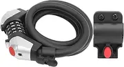 Cycling Security Cable Lock 4 PASSWORDS Password Lock Anti-Theft Black 59IN for Bicycle Locking
