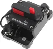 COOLHIYA Manual Restoration Power Circuit Breaker Fuse 12v-36v Auto Reset 70a for Car Truck Rv Marine Sturdy and Waterproof