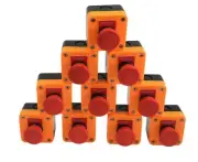 Generic Plastic E-Stop Set of 10 - Emergency Red Button Stop x 10