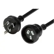 Dynamix PEXT10MBK Power Extension Lead - 10m - Black 240V - 10A - Standard Duty - 3 Core 1.0mm [PEXT10MBK]
