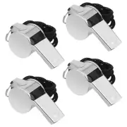 Giantree Stainless Steel Whistle, 4 Pcs Loud Crisp Sound Sports Whistles with...