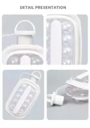 Ice Maker Ice Ball Mold Mould Container Ice Cube Water Bottle 2 in 1 Portable