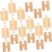 Educational Wooden Train Tracks 18pcs Train Track Expansion Pack Connection Pieces Assembled Plaything Toys