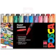 Posca PC-1M Paint Art Marker Pens Fabric Glass Metal Pen 21 Colours in Wallet
