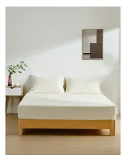 [Dreamaker] Jasper Teddy Fleece Combo Fitted Sheet Set in Snow