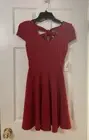 Mini Red Prom Date Dress With Tie Bow Size 1/2