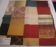 Mulberry Fabric Remnant Sample Retro Patchwork 16 x 18 90's Boho Eclectic