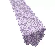 Halloween Knitted Lace Spider Web Pattern Decoration Use Table Flag(Purple)
