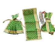 @ Indian Traditional Radha Krishna Dress Green colour For Home And Temple
