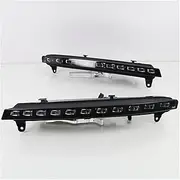 Fog Light Car Fog Lamps LED Daytime Running Headlamps For Q7 2006 2007 2008 2009 Daylights Yellow Turn Signal DRL