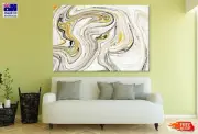 Grey White & Gold Lines Abstract Wall Canvas Home Decor Australian Made Quality