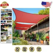 Heavy Duty 6' x 10' Red Rectangle Shade Sail - Customizable Outdoor Canopy