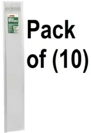 Thermwell G636W 36" x 6-5/8" White Vinyl Gutter Cap Screen Protectors - 10 Pack