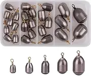 Fishing Weights Kit Fishing Sinkers Set Eco-Friendly Iron Sinker Weight Fishing Bass Casting Fishing Weights Assortment Tackle Box