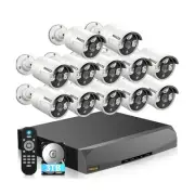 HD 2.7K 5.0MP with Audio Outdoor Wired Security Camera System PoE Camera Syst...