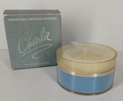 Vtg Revlon CHARLIE Perfumed Dusting Powder~5 oz~Body Powder w/ Puff~NEW NOS
