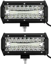 OZSTOCK 2X 7-Inch CREE LED Work Light Bars – Spot & Flood Combo Beam Off-Road Driving Lights for 4WD, ATV, UTV, Truck, SUV, Jeep, Boat – Waterproof LED Pods for Work & Off-Road Use