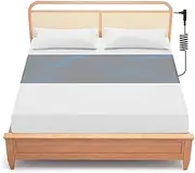 JFFSZSD Organic Grounding Sheet 7% Silver for Bed Sleeping Therapy with 15ft Grounding Cord for Better Health (Gray)