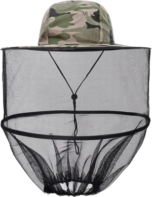 Mosquito Head Net Hat Mesh Sun Protection Hat Anti-Insects Hat with Mesh for Bee