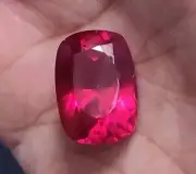 AAA Flawless 9 Ct Natural Burmese Red Ruby Cushion Cut Loose Certified Gemstone